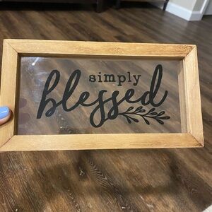 Simply Blessed Wooden Sign